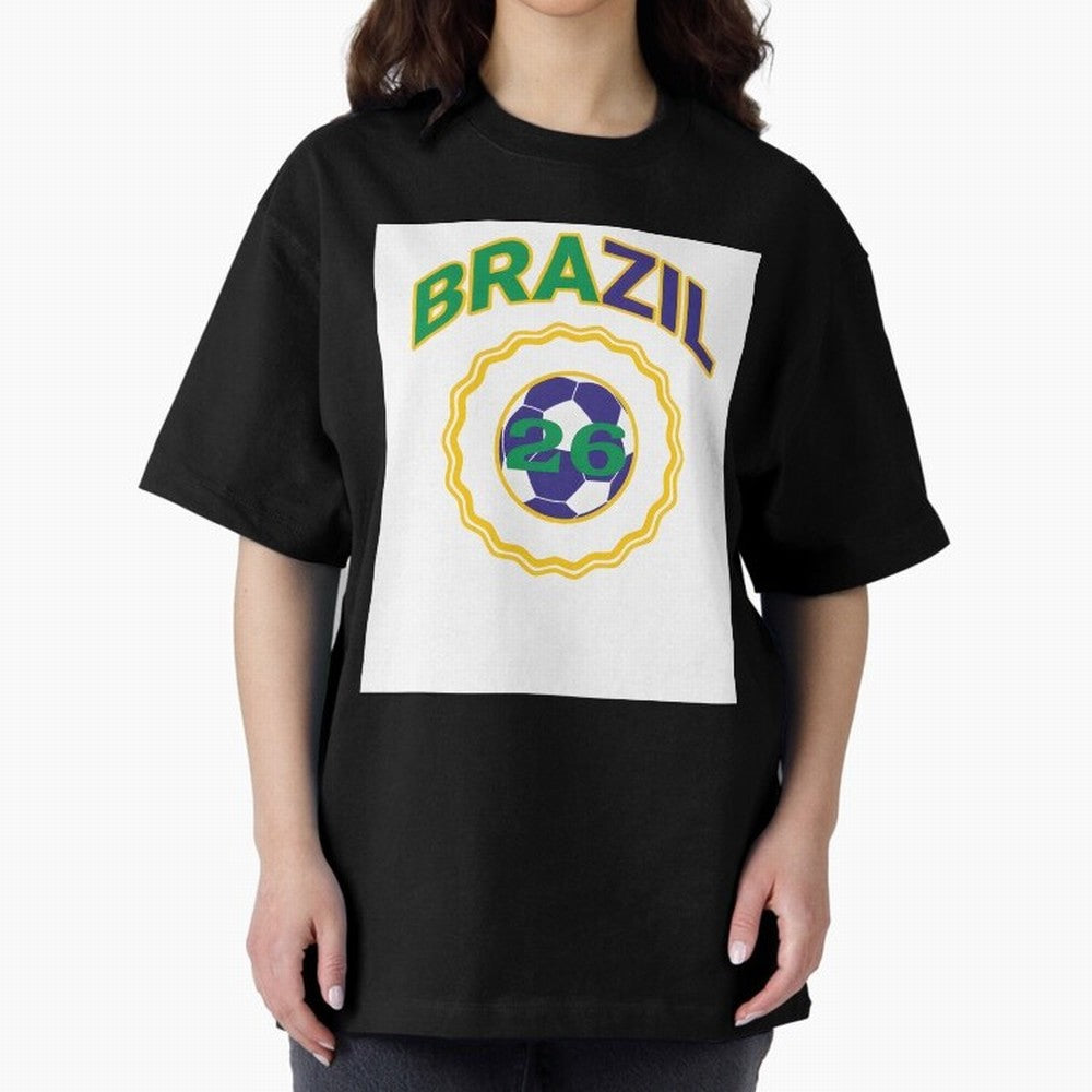 brazil 2026 world cup soccer badge Premium T-Shirt Honor the Football Icons of Global Football Passion for FIFA World Cup 2026 USA Canada Mexico, with Cristiano Ronaldo, Haaland and CR7, Portugal, Champion Mindset, Group Stage Buzz, Knockout