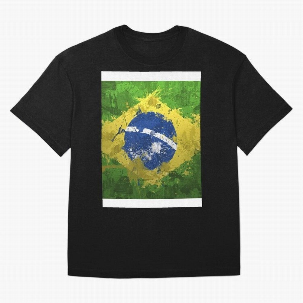 Brasilian Flag Face Mask Graphic T-Shirt Embrace FIFA World Cup 2026 Group Stage for Fans of Cristiano Ronaldo and Argentina, Bringing Football History, Final Match Energy, Crowd Noise and Once in a Lifetime Moments; Perfect for Fans, Collectors,