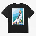 Cristiano Ronaldo Celebration Pop Art Graphic T-Shirt Capture Match Day Hype around FIFA World Cup 2026 USA Canada Mexico, Messi and Cristiano Ronaldo, Germany, Sports Nostalgia, International Competition, Famous Players and Unforgettable
