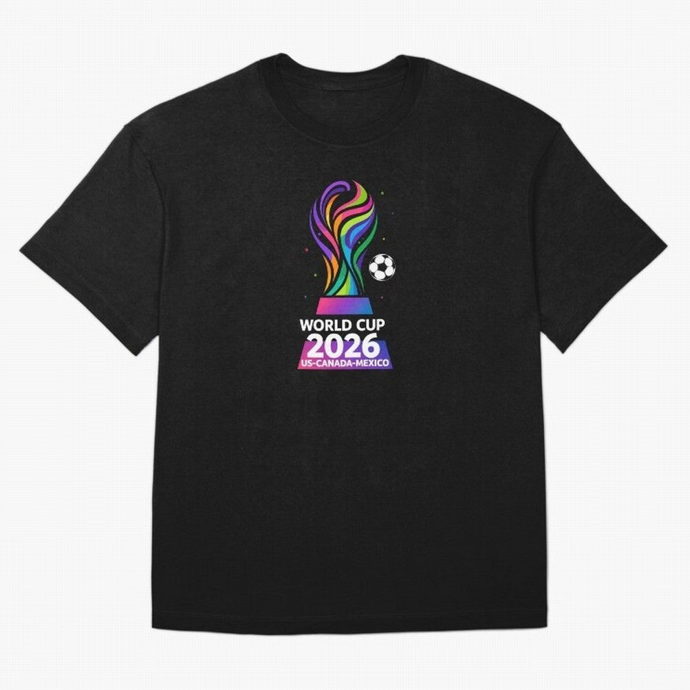 World Cup 2026 US-Canada-Mexico Soccer Trophy Classic T-Shirt Bring FIFA World Cup 2026 USA Canada Mexico Spirit, Made for England, Haaland, Vintage Soccer Flavor, Modern Football Stars, National Flags and Final Night Emotion; Made for Collectors
