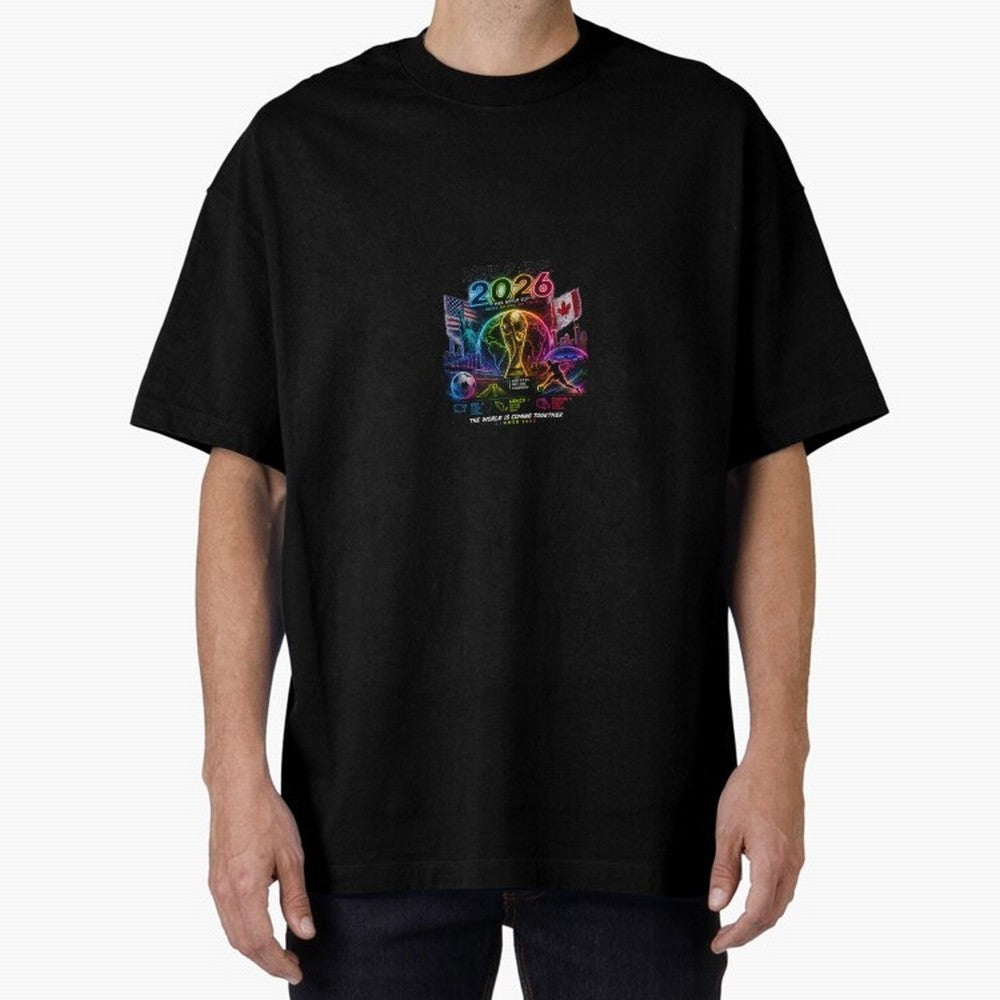 World Cup 2026 ¨C United Passion ?? | Neon Football Design Classic T-Shirt Feel the Heartbeat of FIFA World Cup 2026 Spirit, with Portugal, Spain and Germany, Cristiano Ronaldo, Haaland and CR7, Stadium Memories, Football Loyalty, International