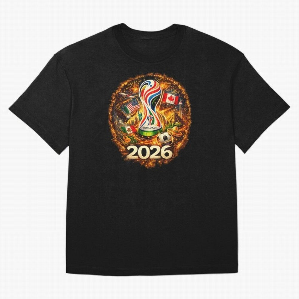 World Football Spirit 2026 USA Canada Mexico Soccer Fan Classic T-Shirt Celebrate Fan Culture around Global Football Passion for FIFA World Cup 2026 USA Canada Mexico, Capturing Neymar, Haaland and Cristiano Ronaldo, Brazil, Sports Nostalgia,