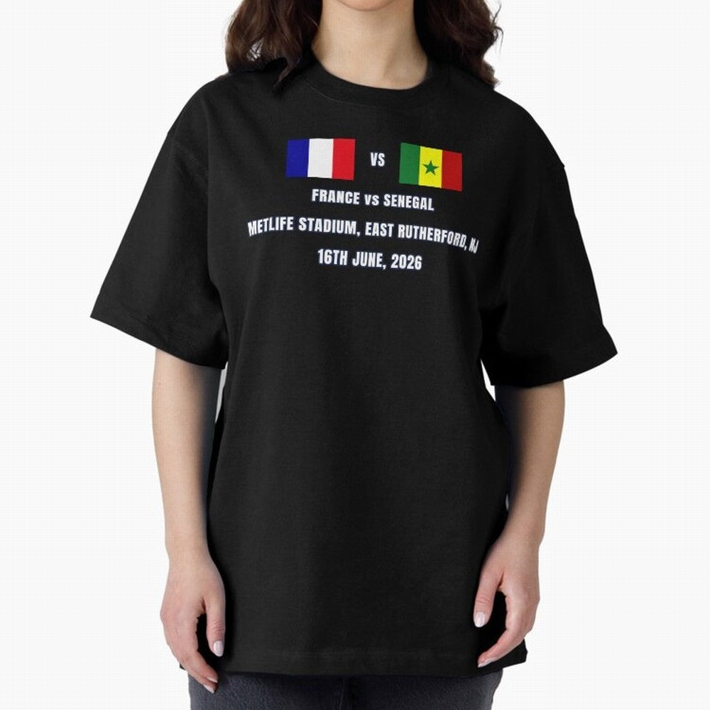 France vs Senegal 16 June 2026 ¨C Football Match Design East Rutherford Classic T-Shirt Bring Retro Soccer Energy to the FIFA World Cup 2026 Journey through Messi, Neymar and Mbappe Highlights, Argentina and Brazil Pride, Fan Favorite Moments,