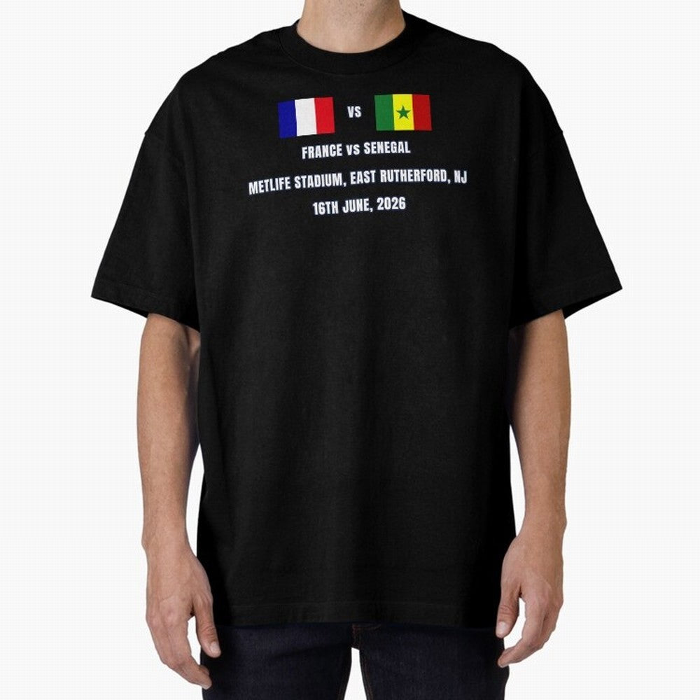 France vs Senegal 16 June 2026 ¨C Football Match Design East Rutherford Classic T-Shirt Bring Retro Soccer Energy to the FIFA World Cup 2026 Journey through Messi, Neymar and Mbappe Highlights, Argentina and Brazil Pride, Fan Favorite Moments,