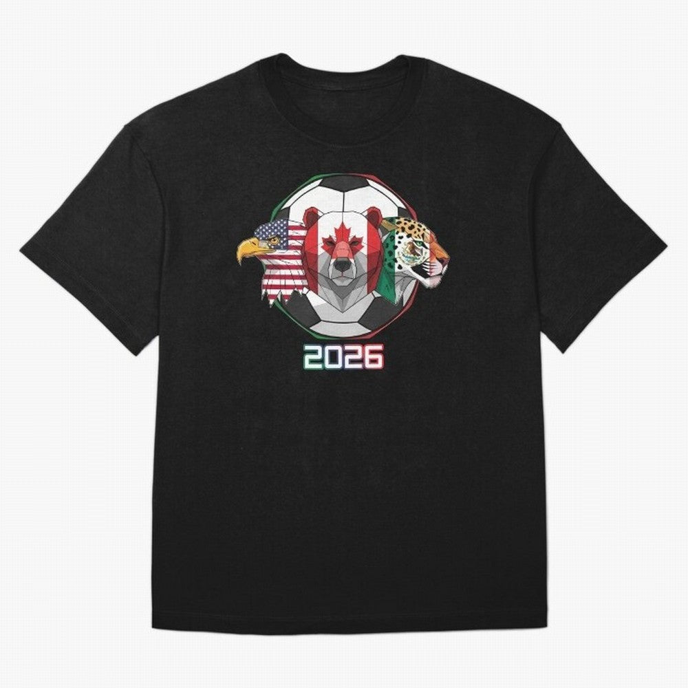 North American Soccer Animals 2026 Classic T-Shirt Turn Football Passion into Global Football Passion for FIFA World Cup 2026, Celebrating Messi, Neymar and Mbappe, Netherlands, Football Festival Excitement, Trophy Ambitions, Country Rivalries and