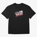 USA 2026 Soccer Classic T-Shirt Feel the Trophy Chase of Global Football Passion for FIFA World Cup 2026 Group Stage, Inspired by CR7, England and Germany, Vintage Soccer Flavor, Modern Football Stars, National Flags and Final Night Emotion; Great