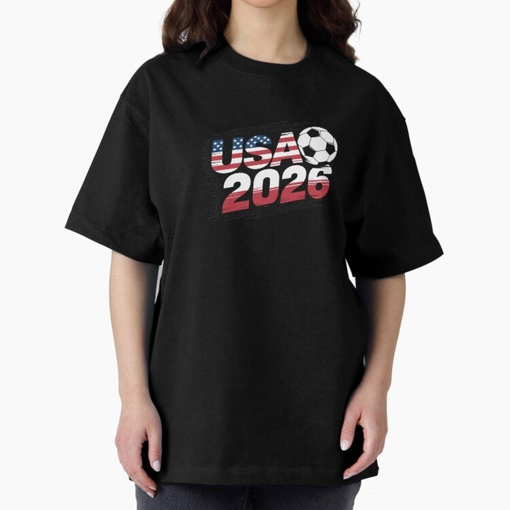 USA 2026 Soccer Classic T-Shirt Feel the Trophy Chase of Global Football Passion for FIFA World Cup 2026 Group Stage, Inspired by CR7, England and Germany, Vintage Soccer Flavor, Modern Football Stars, National Flags and Final Night Emotion; Great