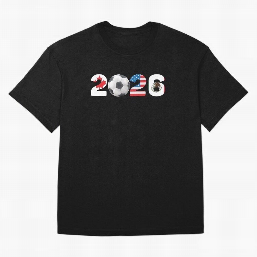 2026 North America Football Massive Event Soccer Ball Classic T-Shirt Share Global Football Passion for FIFA World Cup 2026, Featuring Mbappe, Portugal, Spain and Germany, Supporter Pride, Iconic Celebrations, Legendary Names and Global Match Day