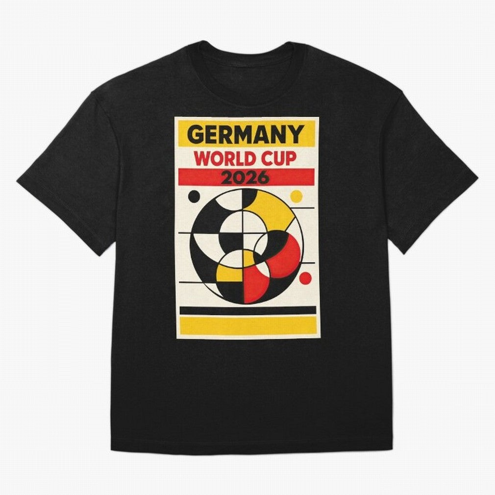 Elegant and Geometrical Germany World Cup 2026 Poster Classic T-Shirt Celebrate Golden Goal Energy in the FIFA World Cup 2026 Journey through Haaland and Mbappe Highlights, England and Germany Pride, Championship Spirit, Famous Goals, Roaring
