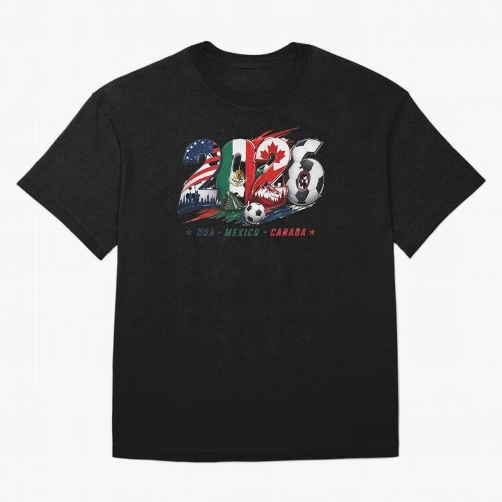 United by Football 2026 North America Soccer Design Classic T-Shirt Elevate the FIFA World Cup 2026 Journey through Mbappe and Neymar Highlights, England Pride, Global Supporter Spirit, Legendary Goals, National Colors and Tournament Celebration;