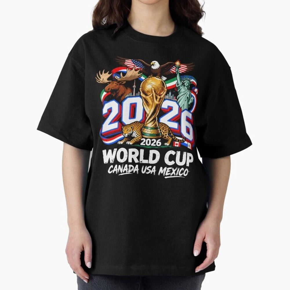 World Cup 2026 Soccer Fan USA Canada Mexico Classic T-Shirt Experience FIFA World Cup 2026 Featuring Haaland and Mbappe, Argentina, France and Brazil Energy, Goal Celebration Energy, Supporter Heritage, Football Icons and Worldwide Tournament Joy;