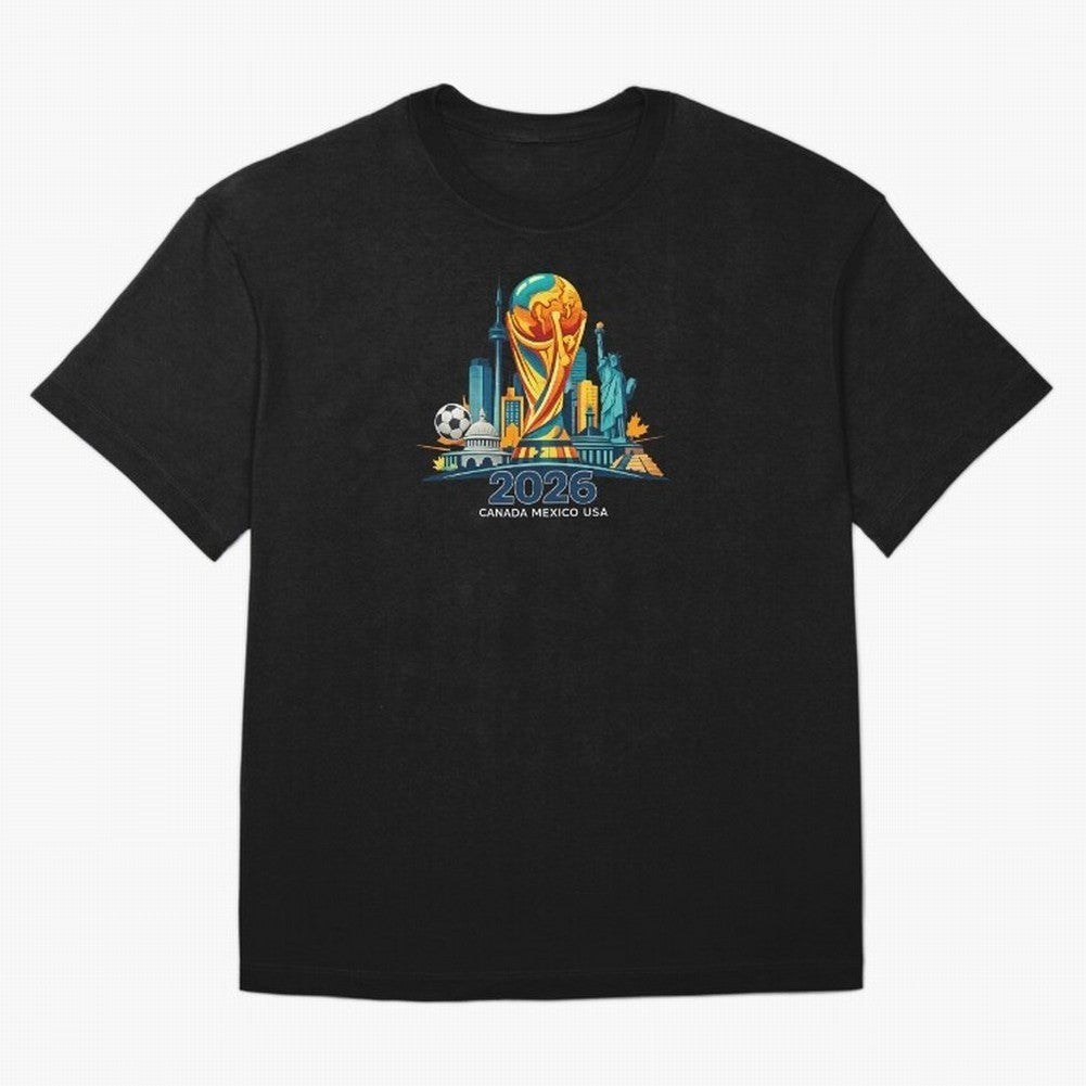 World Football Spirit 2026 - Global Football Championship - USA Canada Mexico Soccer Fan Classic T-Shirt Remember Iconic Moments from the FIFA World Cup 2026 Group Stage Journey through Cristiano Ronaldo, Haaland and CR7 Highlights, Brazil Pride,