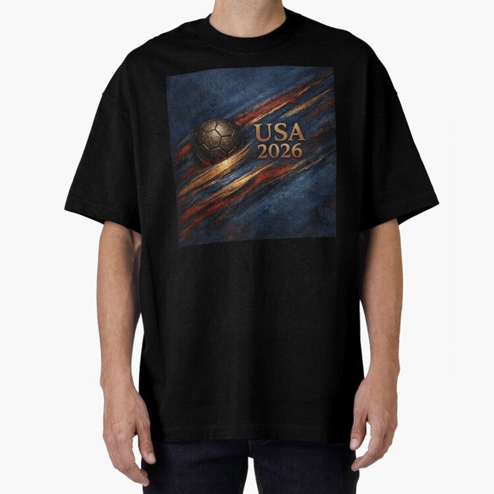 Bronze Inspired USA 2026 Soccer Theme Classic T-Shirt Honor Football Greatness during Match Day Hype around FIFA World Cup 2026 Group Stage, Cristiano Ronaldo, Argentina, Championship Spirit, Famous Goals, Roaring Crowds and International Football