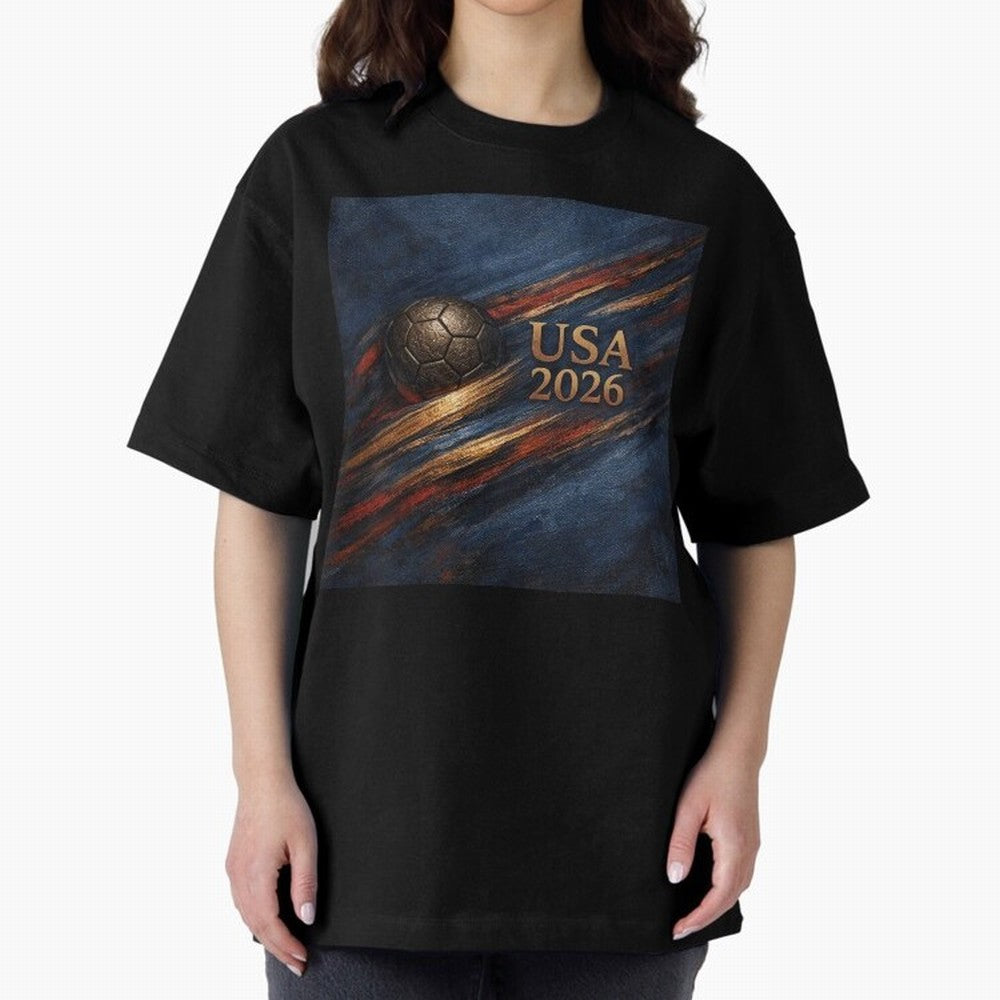 Bronze Inspired USA 2026 Soccer Theme Classic T-Shirt Honor Football Greatness during Match Day Hype around FIFA World Cup 2026 Group Stage, Cristiano Ronaldo, Argentina, Championship Spirit, Famous Goals, Roaring Crowds and International Football