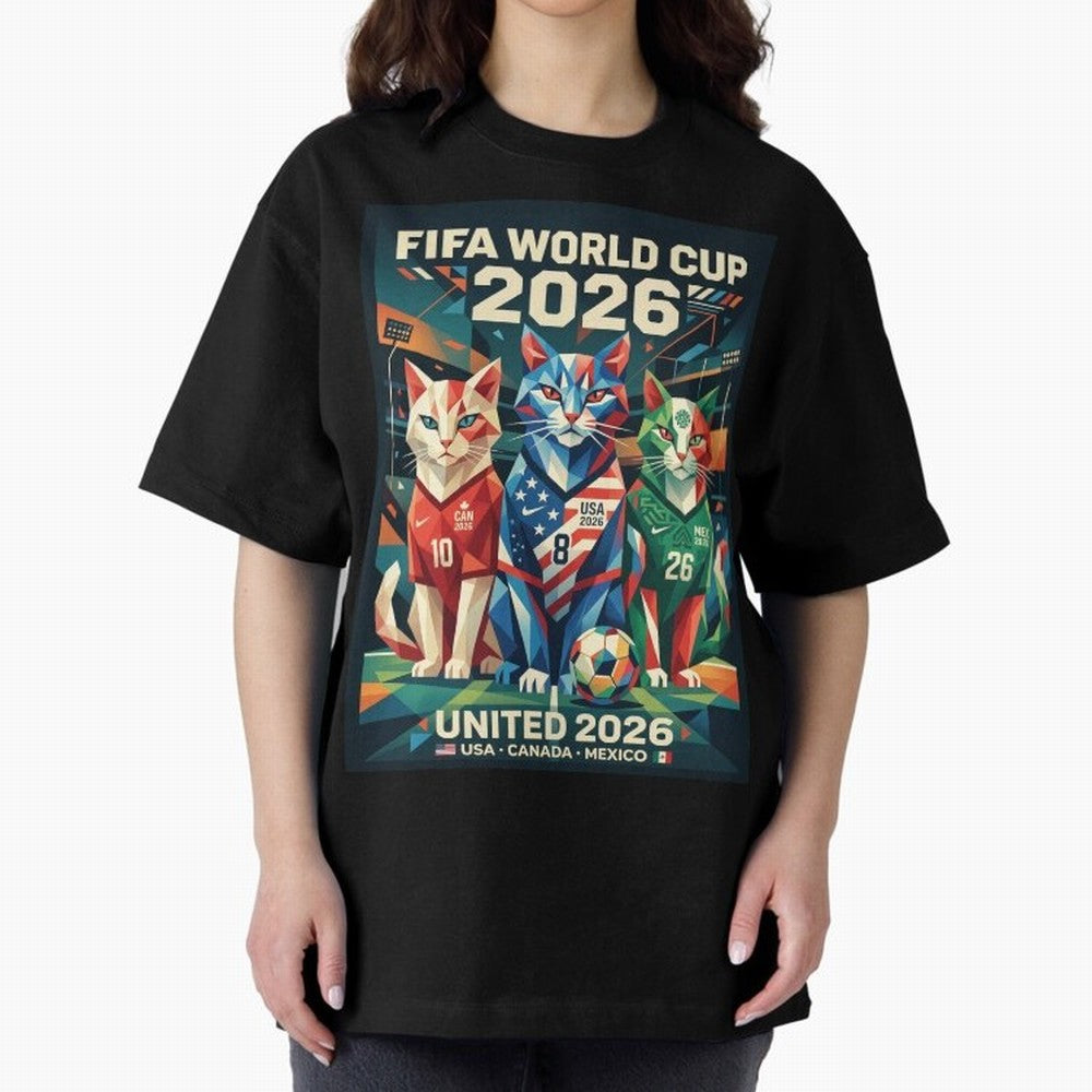 The Cats Football World Cup Classic T-Shirt Show Championship Spirit for FIFA World Cup 2026 for Fans of Mbappe and England, France and Netherlands, Bringing Tournament Hype, Historic Matchups, Family Viewing Parties and Global Sports Pride; Ideal