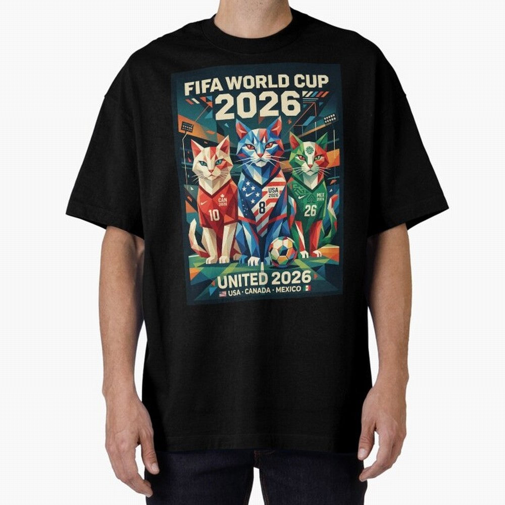 The Cats Football World Cup Classic T-Shirt Show Championship Spirit for FIFA World Cup 2026 for Fans of Mbappe and England, France and Netherlands, Bringing Tournament Hype, Historic Matchups, Family Viewing Parties and Global Sports Pride; Ideal