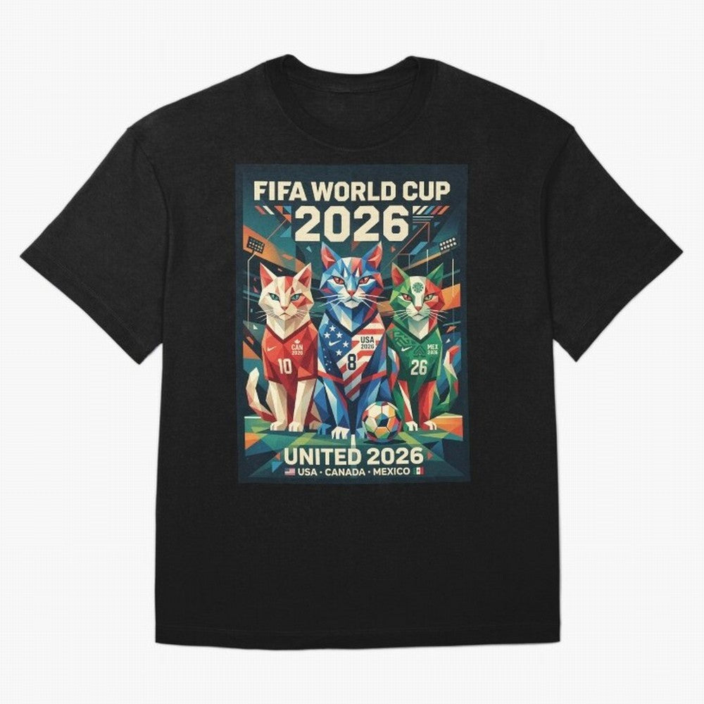 The Cats Football World Cup Classic T-Shirt Show Championship Spirit for FIFA World Cup 2026 for Fans of Mbappe and England, France and Netherlands, Bringing Tournament Hype, Historic Matchups, Family Viewing Parties and Global Sports Pride; Ideal