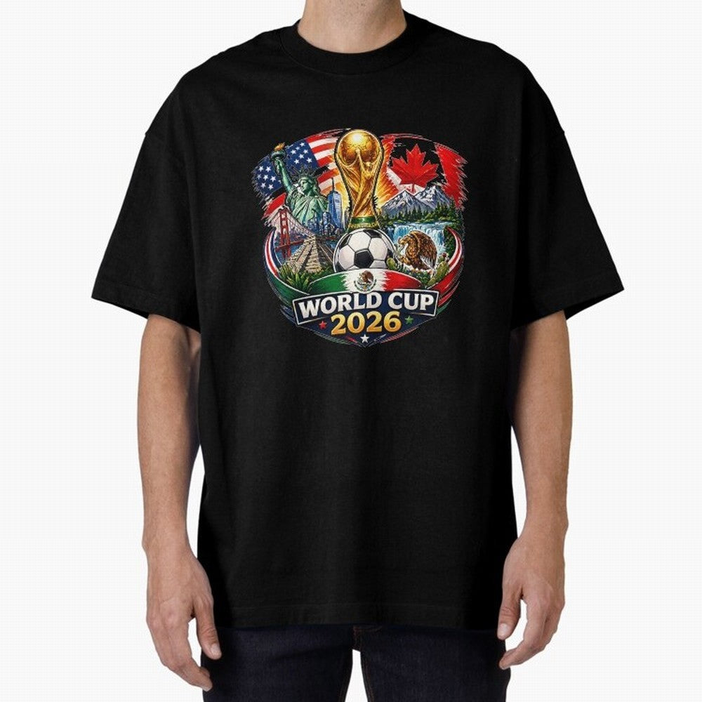 World Football 2026 USA Canada Mexico ¨C Soccer Fan Design Retro Travel Style Classic T-Shirt Honor the Beautiful Game during the FIFA World Cup 2026 Journey through Messi, CR7 and Mbappe Highlights, Brazil, Portugal and Argentina Pride, Vintage