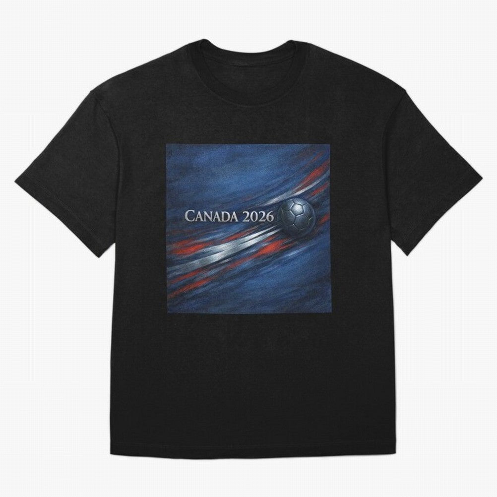 Canada 2026 Soccer Inspired Design Classic T-Shirt Carry the Colors and Pride of FIFA World Cup 2026 USA Canada Mexico for Fans of Cristiano Ronaldo, Haaland and CR7 and England, France and Netherlands, Bringing Football History, Final Match