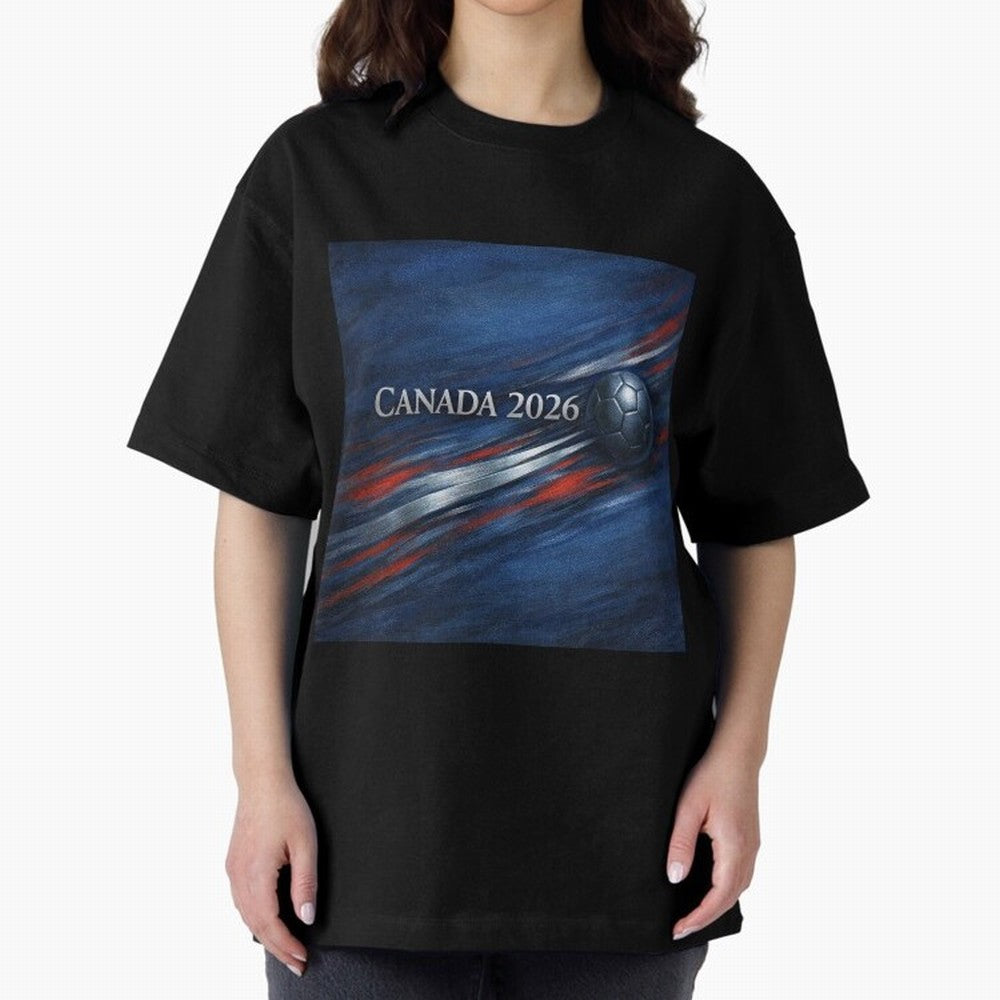 Canada 2026 Soccer Inspired Design Classic T-Shirt Carry the Colors and Pride of FIFA World Cup 2026 USA Canada Mexico for Fans of Cristiano Ronaldo, Haaland and CR7 and England, France and Netherlands, Bringing Football History, Final Match