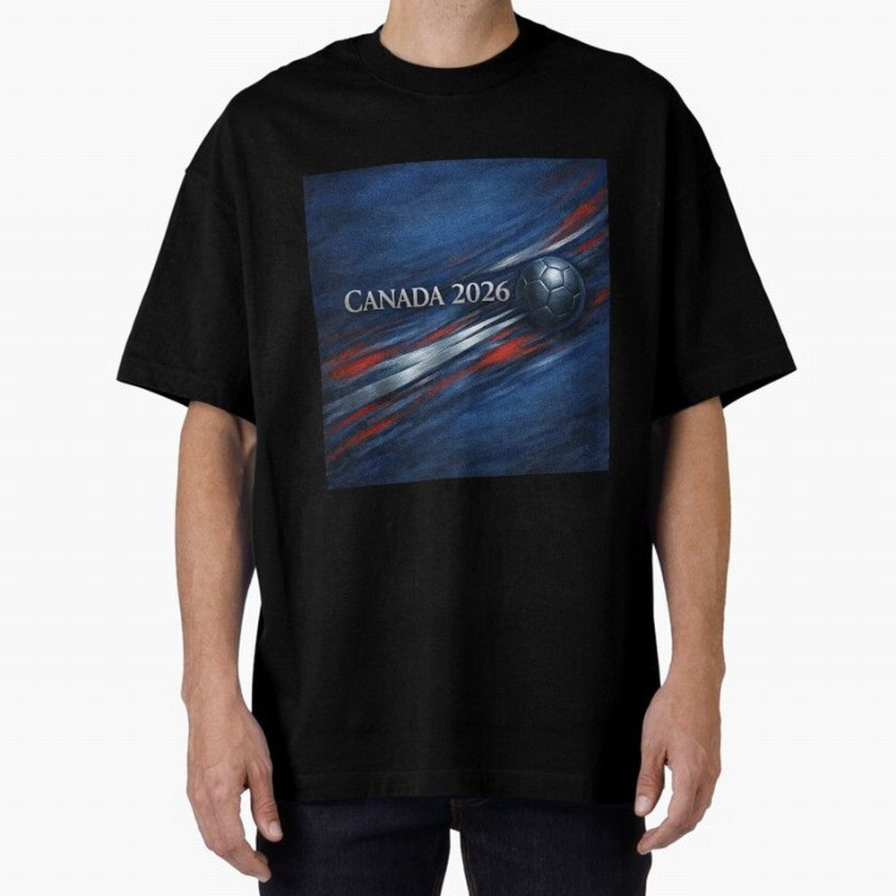 Canada 2026 Soccer Inspired Design Classic T-Shirt Carry the Colors and Pride of FIFA World Cup 2026 USA Canada Mexico for Fans of Cristiano Ronaldo, Haaland and CR7 and England, France and Netherlands, Bringing Football History, Final Match