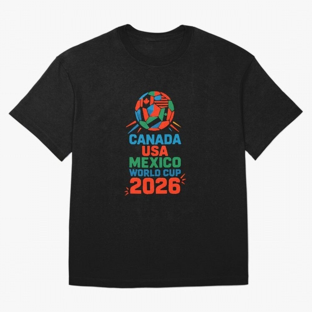 World Cup 2026 USA Canada Mexico ¡ª Retro Soccer Tournament Illustration Classic T-Shirt Carry the Colors and Pride of Global Football Passion for FIFA World Cup 2026 Group Stage, Centered on Messi, CR7 and Mbappe, Argentina, Vintage Soccer Flavor,