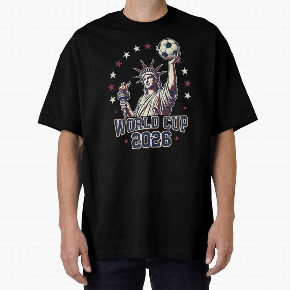 World Cup 2026 USA Soccer Statue Liberty Classic T-Shirt Support Global Football Passion for FIFA World Cup 2026, Featuring Cristiano Ronaldo, Spain and Netherlands, Soccer Culture, Superstar Moments, National Team Dreams and Competitive Fire;