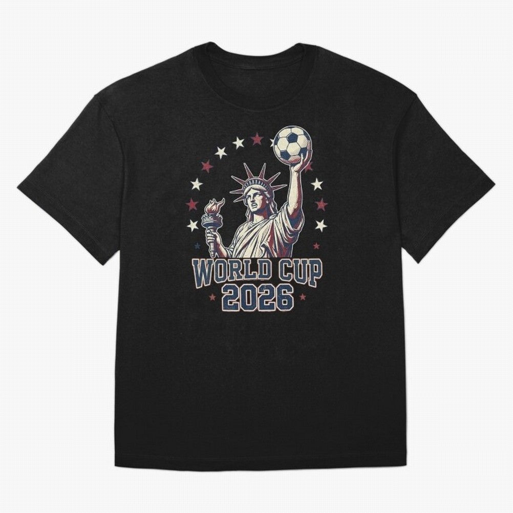 World Cup 2026 USA Soccer Statue Liberty Classic T-Shirt Support Global Football Passion for FIFA World Cup 2026, Featuring Cristiano Ronaldo, Spain and Netherlands, Soccer Culture, Superstar Moments, National Team Dreams and Competitive Fire;
