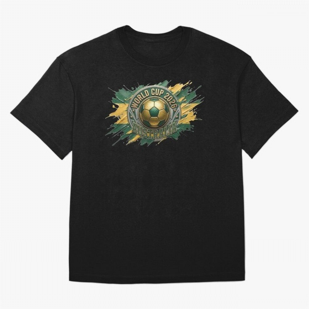 World Cup 2026 Australia Soccer Ball Paint Splash Classic T-Shirt Turn Every Weekend Toward FIFA World Cup 2026 Group Stage Celebrating Messi, England and Germany Energy, Stadium Memories, Football Loyalty, International Chants and Championship