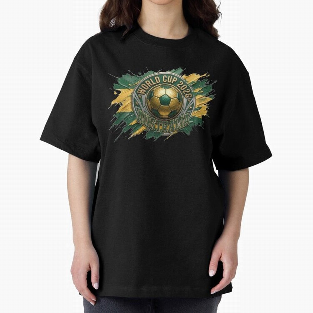 World Cup 2026 Australia Soccer Ball Paint Splash Classic T-Shirt Turn Every Weekend Toward FIFA World Cup 2026 Group Stage Celebrating Messi, England and Germany Energy, Stadium Memories, Football Loyalty, International Chants and Championship