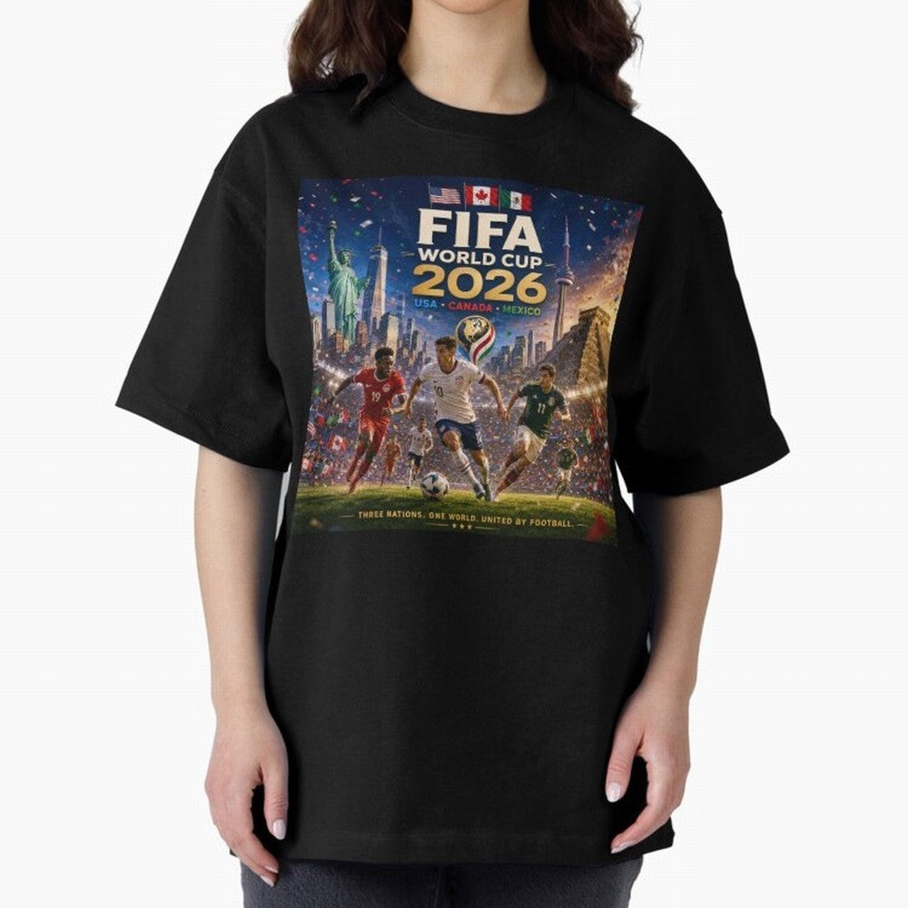 North America Soccer 2026 #football 2026 Classic T-Shirt Show Love for Legendary Goals in FIFA World Cup 2026 USA Canada Mexico for Fans of Haaland and Mbappe and Portugal, Spain and Germany, Bringing Sports Nostalgia, International Competition,