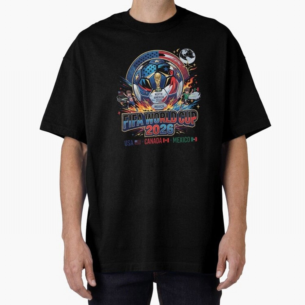 FIFA World Cup 2026 North America - USA Canada Mexico Soccer Classic T-Shirt Turn Up for the FIFA World Cup 2026 USA Canada Mexico Journey through Messi, CR7 and Mbappe Highlights, Brazil Pride, Retro Football Energy, Iconic Rivalries, Trophy Chase