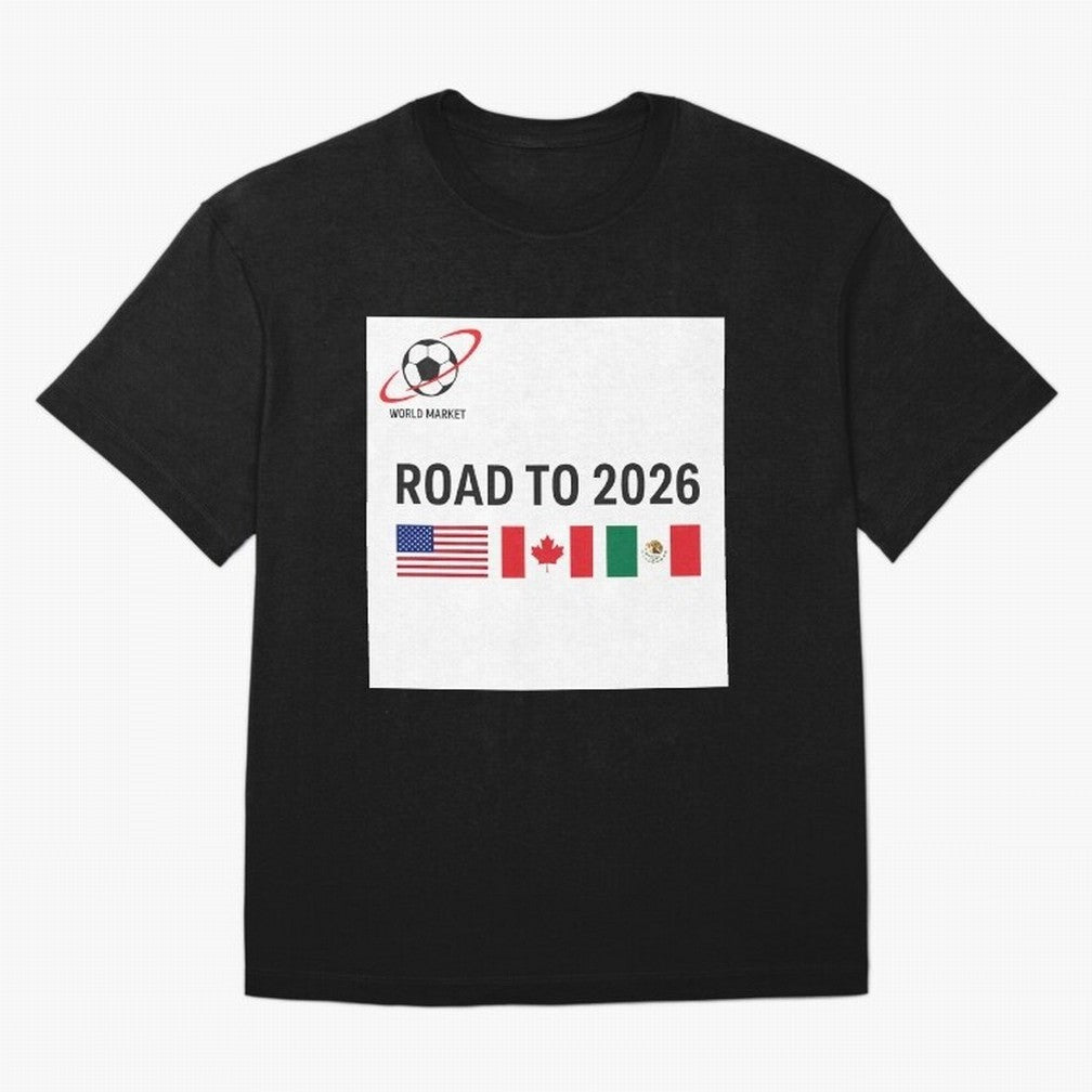 Road to World Cup 2026 Football Journey Classic T-Shirt Celebrate the Road through FIFA World Cup 2026 Group Stage for Fans of Messi, CR7 and Mbappe and Brazil, Bringing Champion Mindset, Group Stage Buzz, Knockout Tension and Passionate Fan