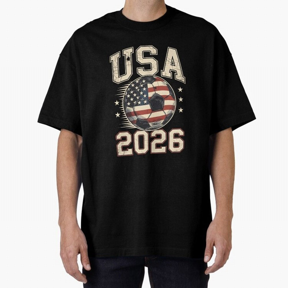 USA 2026 World Cup Soccer Classic T-Shirt Celebrate Football Heritage in FIFA World Cup 2026 USA Canada Mexico Highlighting Haaland and Mbappe, Argentina and Brazil Energy, Championship Spirit, Famous Goals, Roaring Crowds and International