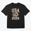 USA 2026 World Cup Soccer Classic T-Shirt Celebrate Football Heritage in FIFA World Cup 2026 USA Canada Mexico Highlighting Haaland and Mbappe, Argentina and Brazil Energy, Championship Spirit, Famous Goals, Roaring Crowds and International
