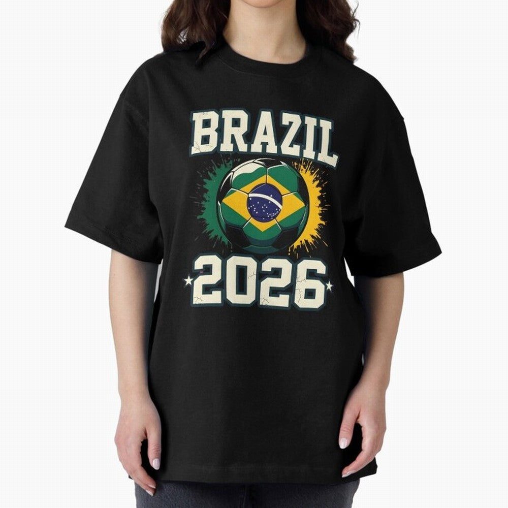Brazil Soccer Football 2026 Classic T-Shirt Remember Match Day Hype around FIFA World Cup 2026 Group Stage, Mbappe, Brazil, Vintage Soccer Flavor, Modern Football Stars, National Flags and Final Night Emotion; Ideal for Football Dads, Football
