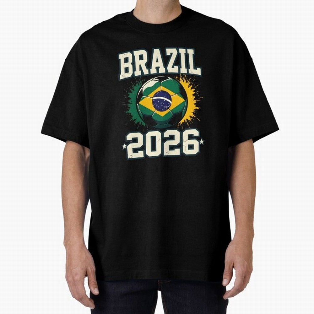 Brazil Soccer Football 2026 Classic T-Shirt Remember Match Day Hype around FIFA World Cup 2026 Group Stage, Mbappe, Brazil, Vintage Soccer Flavor, Modern Football Stars, National Flags and Final Night Emotion; Ideal for Football Dads, Football