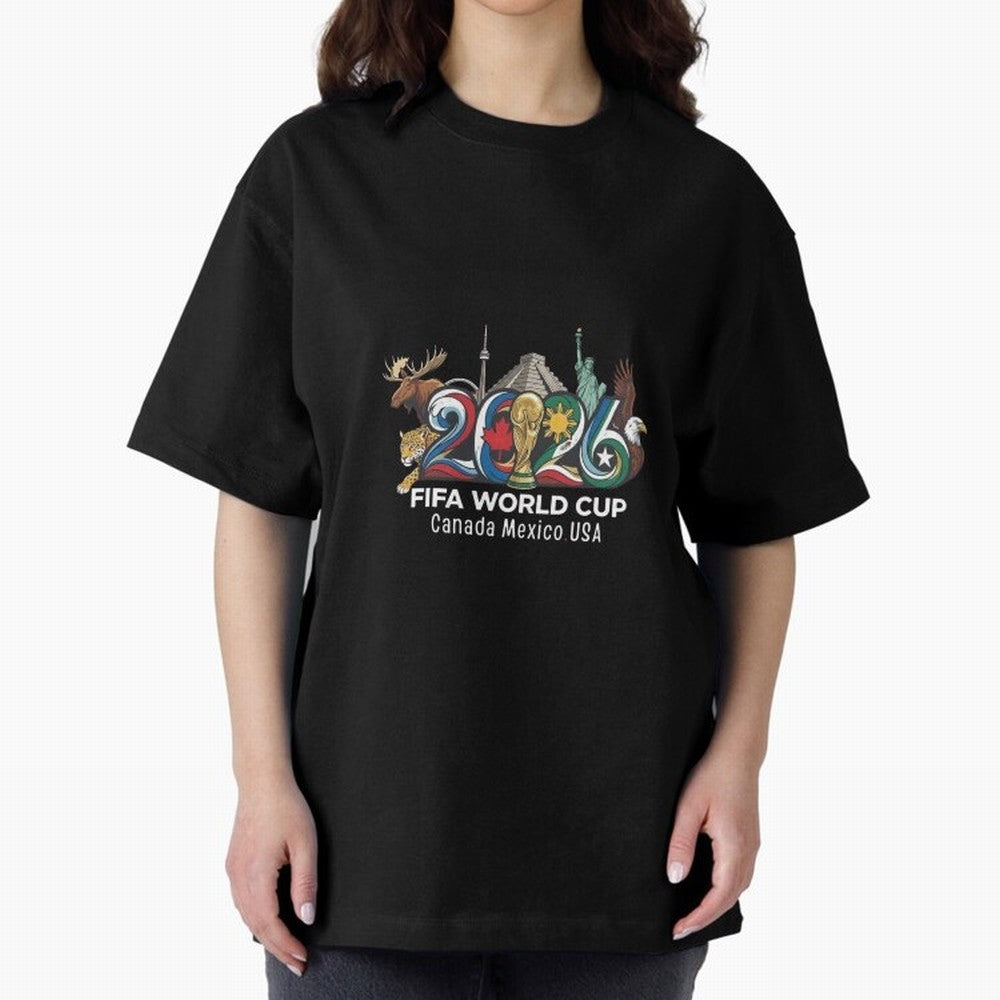 Skyline Landmarks 2026 World Cup Classic T-Shirt Share the Excitement of FIFA World Cup 2026 Group Stage for Fans of Messi, Neymar and Mbappe and Spain, Bringing Classic Soccer Heritage, Championship Pressure, Fan Loyalty and International Pride;