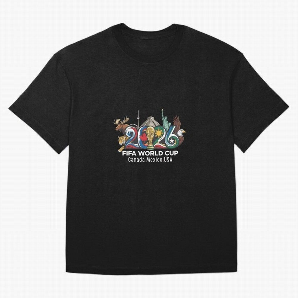 Skyline Landmarks 2026 World Cup Classic T-Shirt Share the Excitement of FIFA World Cup 2026 Group Stage for Fans of Messi, Neymar and Mbappe and Spain, Bringing Classic Soccer Heritage, Championship Pressure, Fan Loyalty and International Pride;