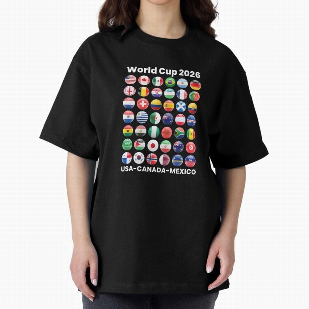 Soccer World Cup 2026 all Country Ball Football Fan Game Day Youth Sports Apparel For Men Women Kids Clothing Classic T-Shirt Celebrate Supporters United by the FIFA World Cup 2026 USA Canada Mexico Journey through CR7 and Messi Highlights, Brazil