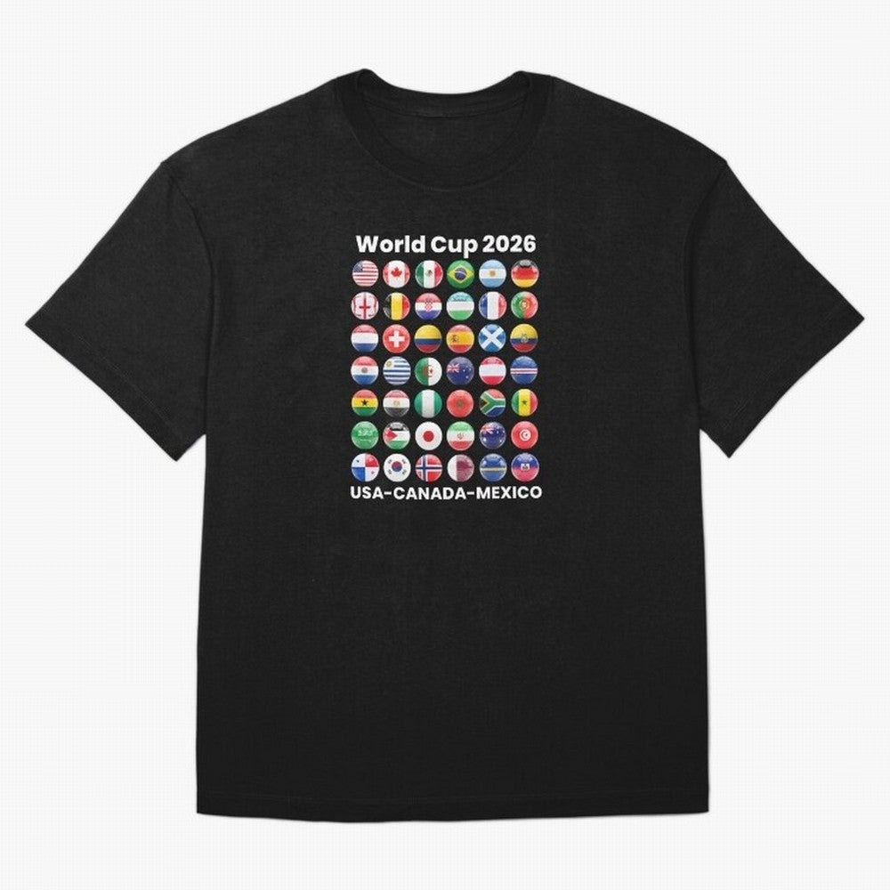 Soccer World Cup 2026 all Country Ball Football Fan Game Day Youth Sports Apparel For Men Women Kids Clothing Classic T-Shirt Celebrate Supporters United by the FIFA World Cup 2026 USA Canada Mexico Journey through CR7 and Messi Highlights, Brazil
