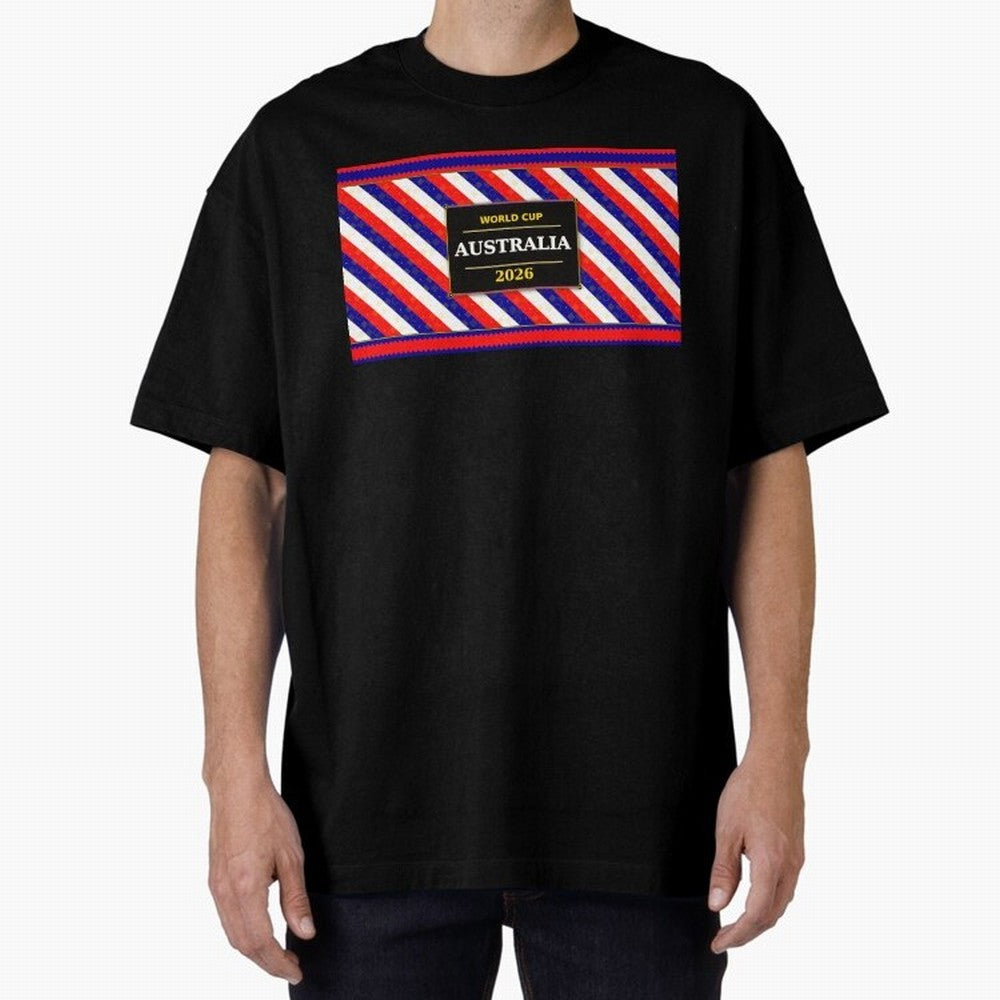Australia Football Fan 2026 Black Flag Colors Pattern Classic T-Shirt Enjoy FIFA World Cup 2026 Group Stage Spirit, Filled with Spain, Neymar, Haaland and Cristiano Ronaldo, Goal Celebration Energy, Supporter Heritage, Football Icons and Worldwide