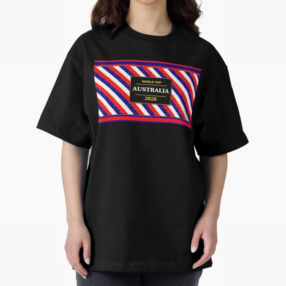 Australia Football Fan 2026 Black Flag Colors Pattern Classic T-Shirt Enjoy FIFA World Cup 2026 Group Stage Spirit, Filled with Spain, Neymar, Haaland and Cristiano Ronaldo, Goal Celebration Energy, Supporter Heritage, Football Icons and Worldwide