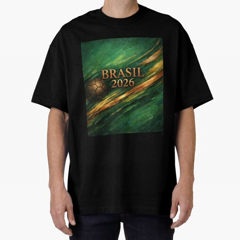 Brasil 2026 Soccer Theme Dark Green Classic T-Shirt Create FIFA World Cup 2026 USA Canada Mexico Made for Mbappe, England and Germany Energy, Championship Spirit, Famous Goals, Roaring Crowds and International Football Unity; Made for Collectors