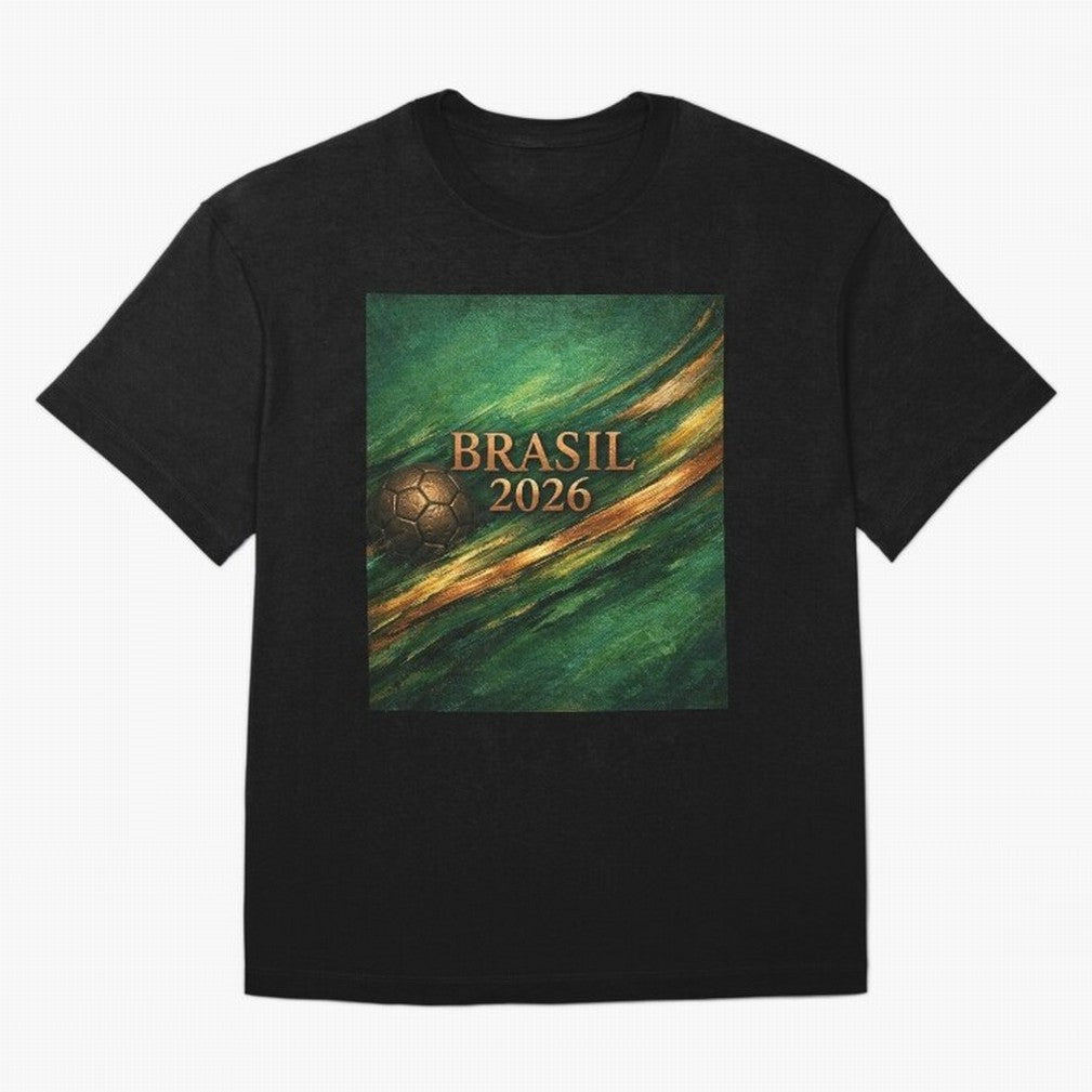 Brasil 2026 Soccer Theme Dark Green Classic T-Shirt Create FIFA World Cup 2026 USA Canada Mexico Made for Mbappe, England and Germany Energy, Championship Spirit, Famous Goals, Roaring Crowds and International Football Unity; Made for Collectors