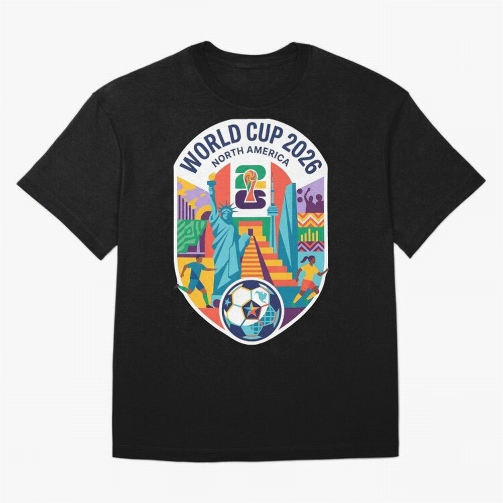 World Cup 2026 North America Soccer Tournament Colorful Emblem Classic T-Shirt Make the Season About the FIFA World Cup 2026 Group Stage Journey through Mbappe and Neymar Highlights, England and Germany Pride, Football History, Final Match Energy,