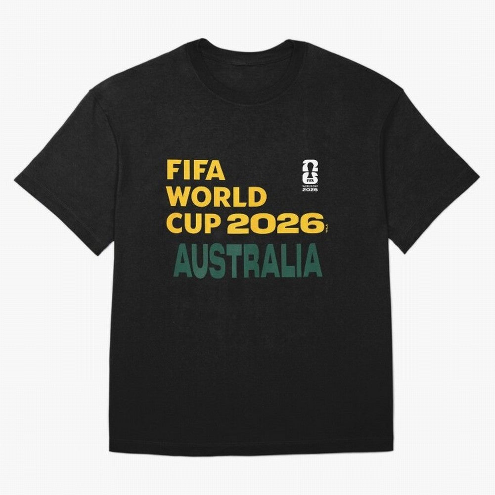 World Cup26 Australia Block Letters Classic T-Shirt Join the Countdown to the FIFA World Cup 2026 Journey through Mbappe and Neymar Highlights, France and Portugal Pride, Sports Nostalgia, International Competition, Famous Players and Unforgettable