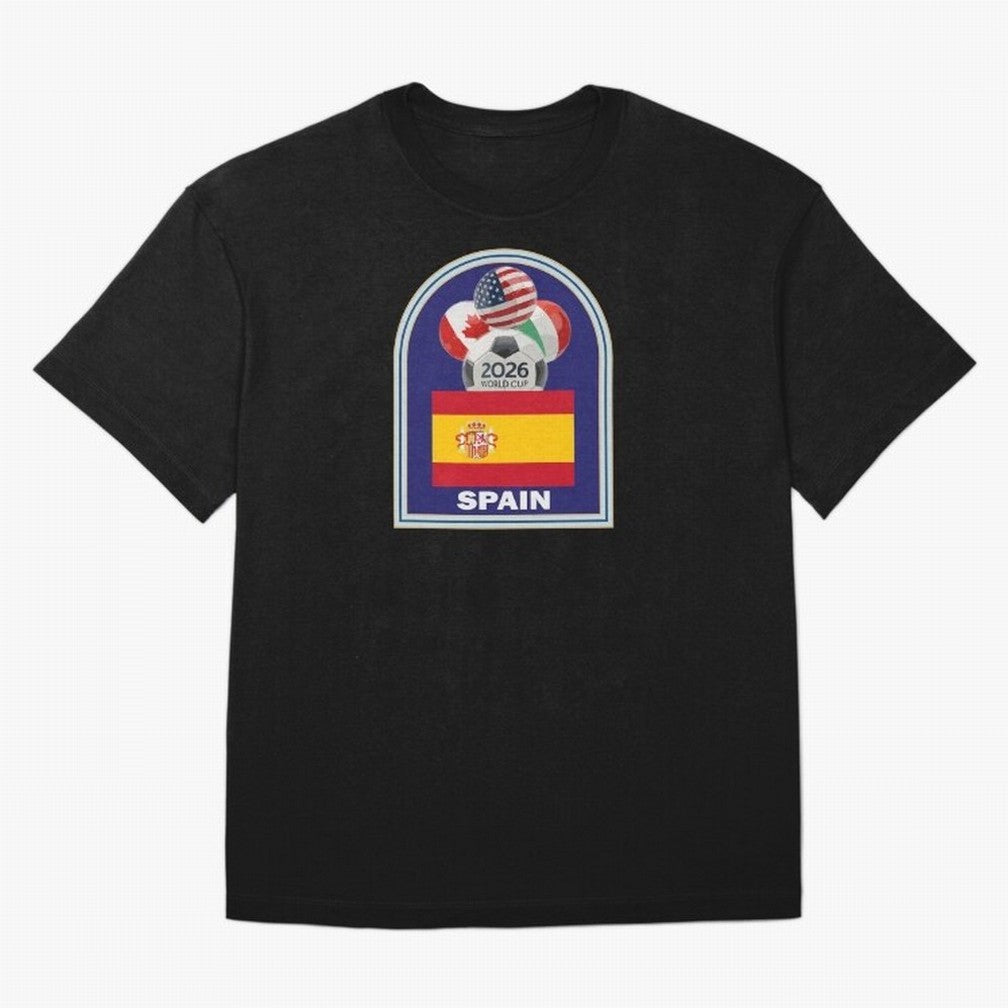 Spain 2026 Soccer T-shirt Classic T-Shirt Show Love for Legendary Goals in Global Football Passion for FIFA World Cup 2026 Group Stage, with Messi, Neymar and Mbappe, England, Fan Favorite Moments, National Team Passion, Big Match Drama and Soccer
