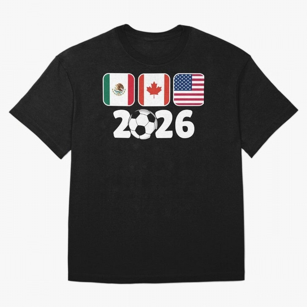 2026 World Cup North America Emblem Retro Classic T-Shirt Show Your Love for Match Day Hype around FIFA World Cup 2026, Haaland and Mbappe, Netherlands, Worldwide Fan Energy, Dramatic Goals, Stadium Lights and Championship Celebrations; Ideal for