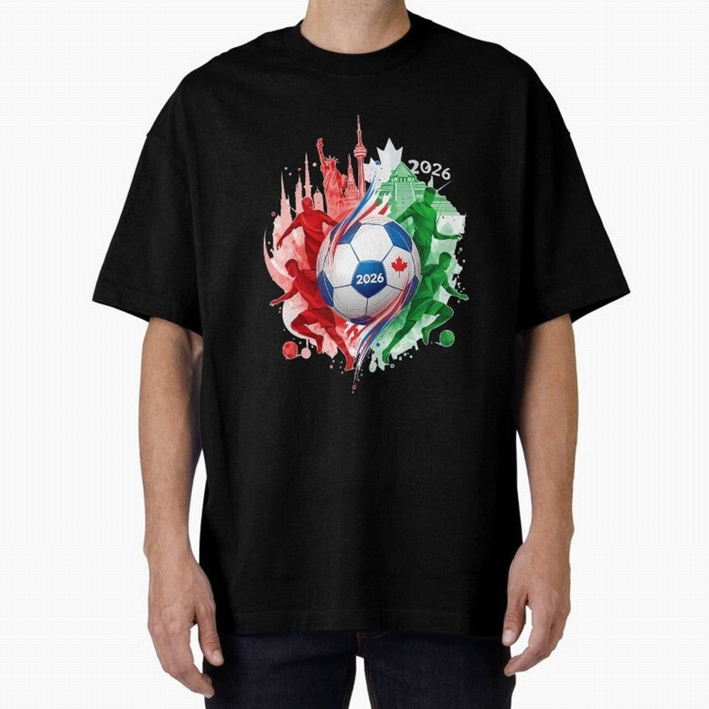 Internation Unity 2026 Classic T-Shirt Represent the Passion of Global Football Passion for FIFA World Cup 2026 USA Canada Mexico, Made for Messi, CR7 and Mbappe, Portugal, Vintage Soccer Flavor, Modern Football Stars, National Flags and Final